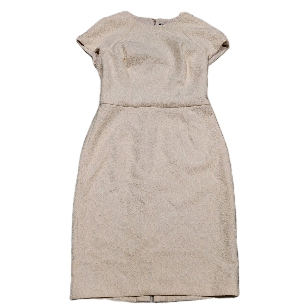 Lauren Ralph Lauren Cream White Lace Dress Size 6 MSRP $155 Holiday Wedding